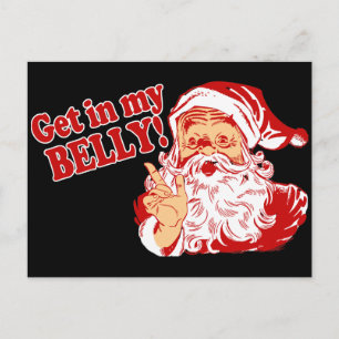 Funny Christmas Santa Holiday Postcard