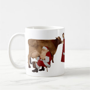 funny christmas santa mrs claus cow coffee mug