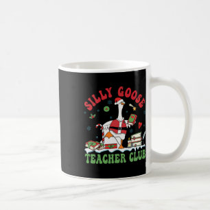 Funny Christmas Santa Silly Goose Teacher Club Ani Coffee Mug