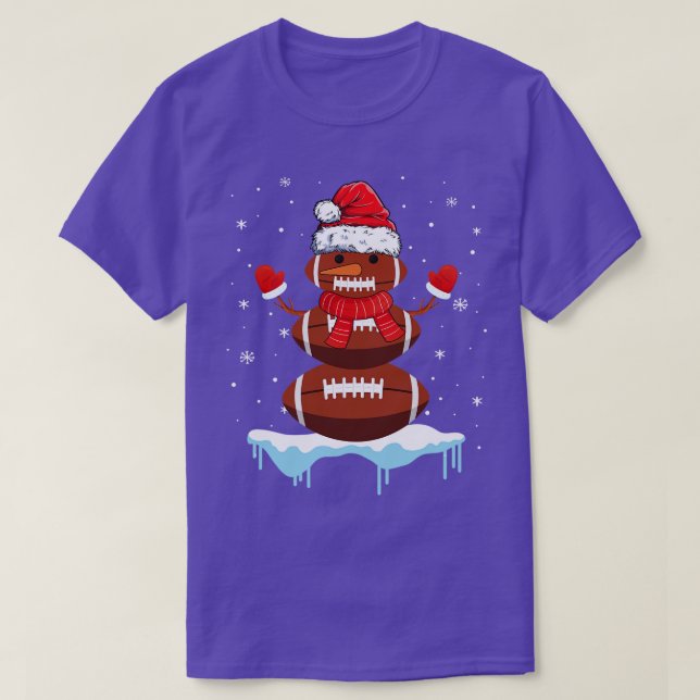 Funny Christmas  Santa Snowman T-Shirt (Design Front)