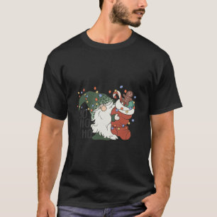 Funny Christmas Santa Three Gnomies Hohoho Merry C T-Shirt