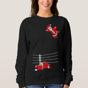 Funny Christmas Santa Wrestling Xmas Sweatshirt
