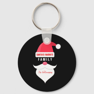 Funny Christmas Santas Favorite Family T Shirt Key Ring