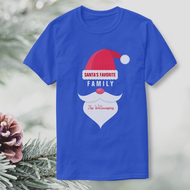 Funny Christmas Santa's Favourite Family Custom T-Shirt (Creator Uploaded)