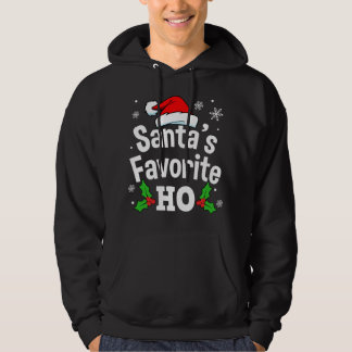 Funny Christmas Santa's Favourite Ho Cute Hoodie