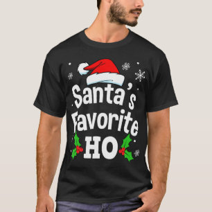 Funny Christmas Santa's Favourite Ho Cute Men Wome T-Shirt