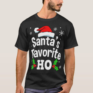 Funny Christmas Santa's Favourite Ho Cute Men Wome T-Shirt