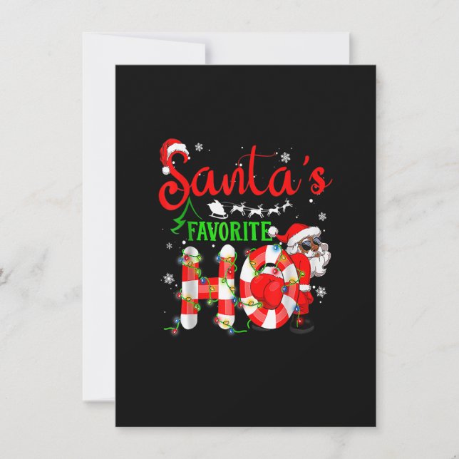 Funny Christmas Santa's Favourite Ho Xmas Invitation (Front)