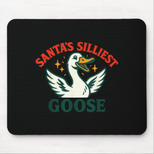 Funny Christmas Santas Silliest Goose Humor Mouse Pad