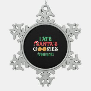 Funny Christmas Sayings   Snowflake Pewter Christmas Ornament