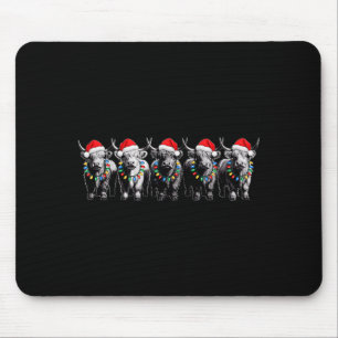 Funny Christmas Scottish Highland Cow Xmas Farm An Mouse Pad
