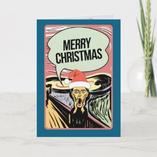 Funny Christmas Scream Holiday Card