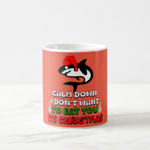 funny christmas shark cute coffee mug