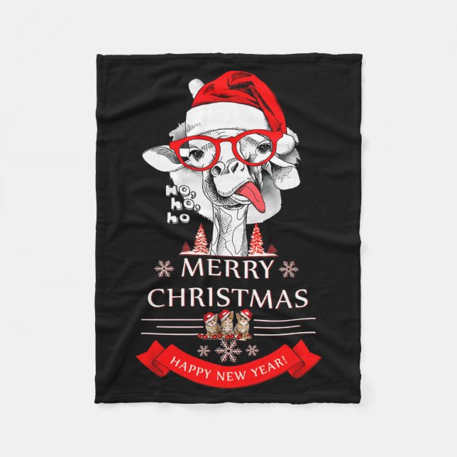 Funny Christmas Shirt Christmas Ho-ho-ho  Fleece Blanket (Front)