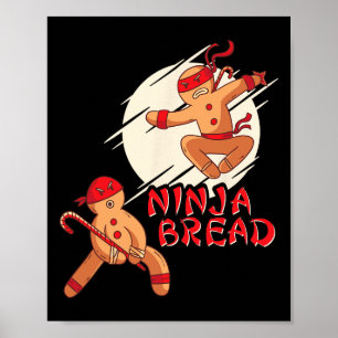 Funny Christmas Shirt For Boys Men Kids Karate Nin Poster