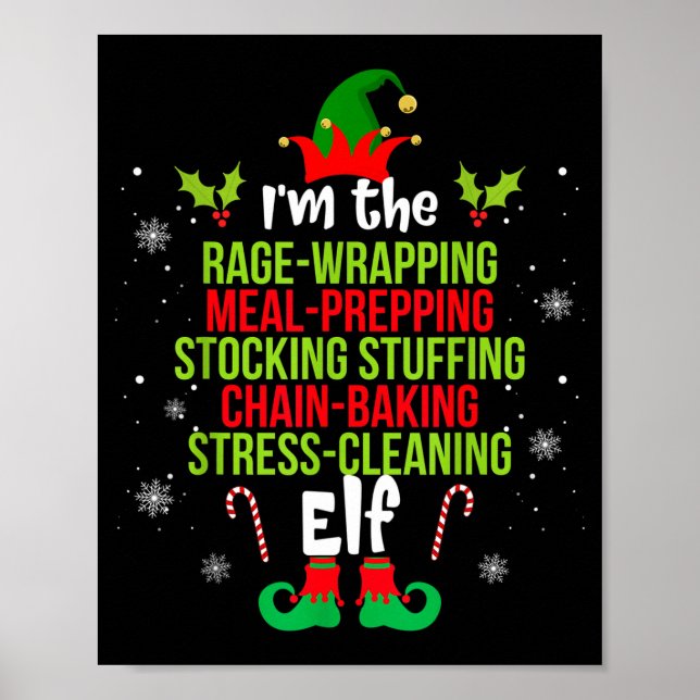 Funny Christmas Shirt For Women I'm The Rage Wrapn Poster (Front)
