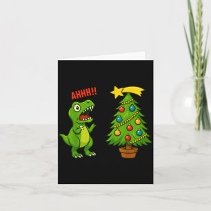Funny Christmas Shirt Kids Boys Christmas Dinosaur Card