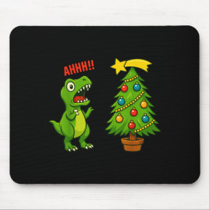 Funny Christmas Shirt Kids Boys Christmas Dinosaur Mouse Pad