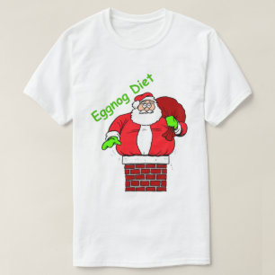 Funny Christmas Shirt Santa Claus Eggnog Diet
