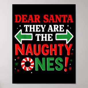 Funny Christmas Shirts, Dear Santa They’re The Nau Poster