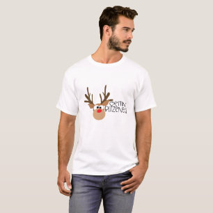 Funny Christmas Shirts Gettin' Blitzened Reindeer
