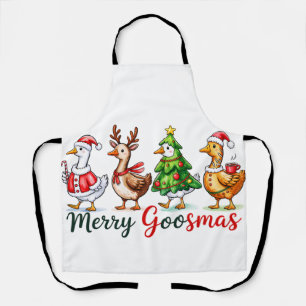 Funny Christmas Silly Goose Apron