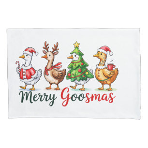 Funny Christmas Silly Goose Pillowcase