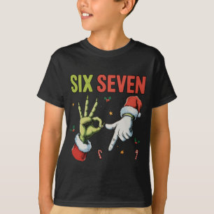 Funny Christmas Six Seven 6 7 Meme Xmas Kids T-Shirt
