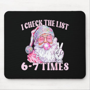 Funny Christmas Six Seven Meme Santa I Check List Mouse Pad