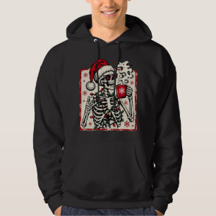 Funny Christmas Skeleton Coffee Lover hoodies