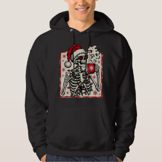 Funny Christmas Skeleton Coffee Lover hoodies 