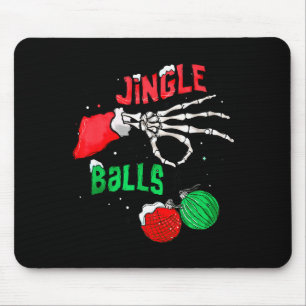 Funny Christmas Skeleton Jingle Funny Xmas Matchin Mouse Pad