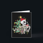 Funny Christmas Skeleton Sorta Merry Sorta Scary F Card<br><div class="desc">Funny Christmas Skeleton Sorta Merry Sorta Scary Feral Xmas</div>