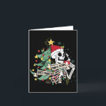 Funny Christmas Skeleton Sorta Merry Sorta Scary F Card<br><div class="desc">Funny Christmas Skeleton Sorta Merry Sorta Scary Feral Xmas</div>