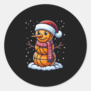 Funny Christmas Sketll Snowman Santa Sketll Boys M Classic Round Sticker