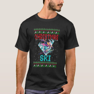 Funny Christmas Ski Lover Xmas Ugly Sweater Skiing