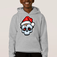 Funny Christmas Skull, Cartoon Style