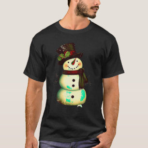 Funny Christmas Snowman Matching Family Pajama Xma T-Shirt