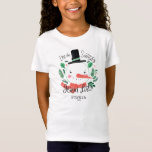 Funny Christmas Snowman Santa's Good List Custom T-Shirt<br><div class="desc">Let everyone know that your cutie is on Santa's good List with this design featuring a custom name and optional year set below a hand painted watercolor graphic of a snowman and winter botanicals. Makes a wonderful christmas holiday gift.</div>