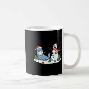 Funny Christmas Snowman Sea Lion Xmas Mens Womens  Coffee Mug