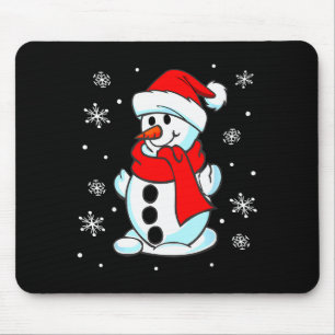Funny Christmas Snowman Tee Cute Santa Men Women K Mouse Pad