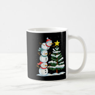 Funny Christmas Snowman Topper Tree Holiday Family Coffee Mug