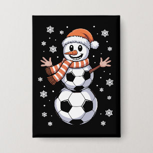 Funny Christmas Soccer Balls Tree As Snowman
