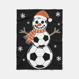 Funny Christmas Soccer Bylls As Snowman Men Boys K Fleece Blanket