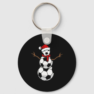 Funny Christmas Soccer Bylls Santa Snowman Key Ring