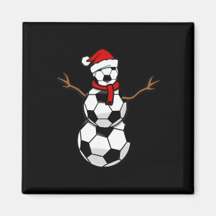 Funny Christmas Soccer Bylls Santa Snowman Magnet