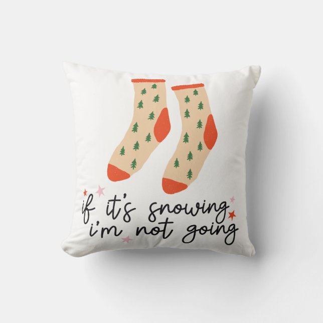 Funny Christmas Socks Saying Cushion (Front)