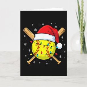Funny Christmas Softll Santa Hat For Softll Player Card