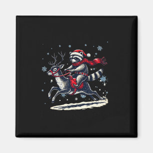 Funny Christmas Sorry Santa I've Been Feral Reccoo Magnet