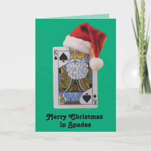 Funny Christmas Spade Holiday Card